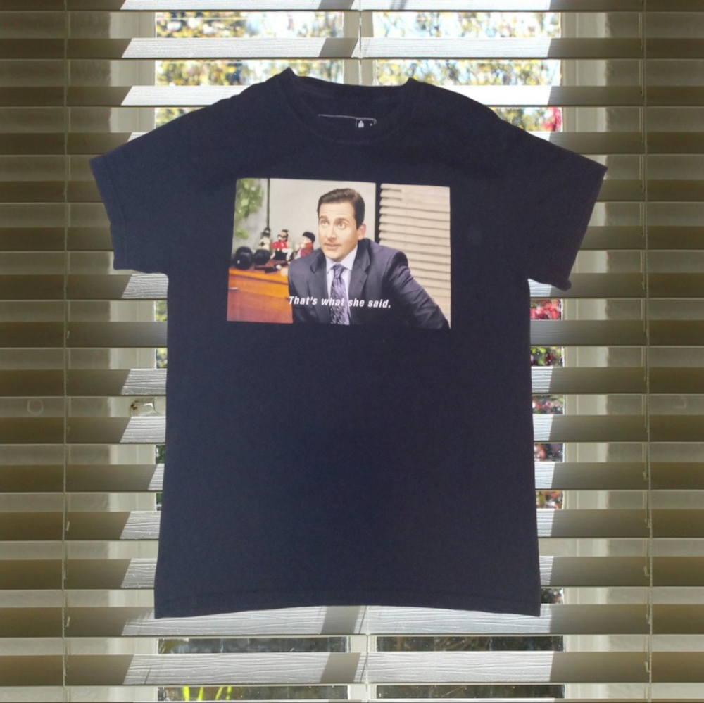The Office " That's What She Said" Funny Black Graphic Tee Men's Small T-shirt